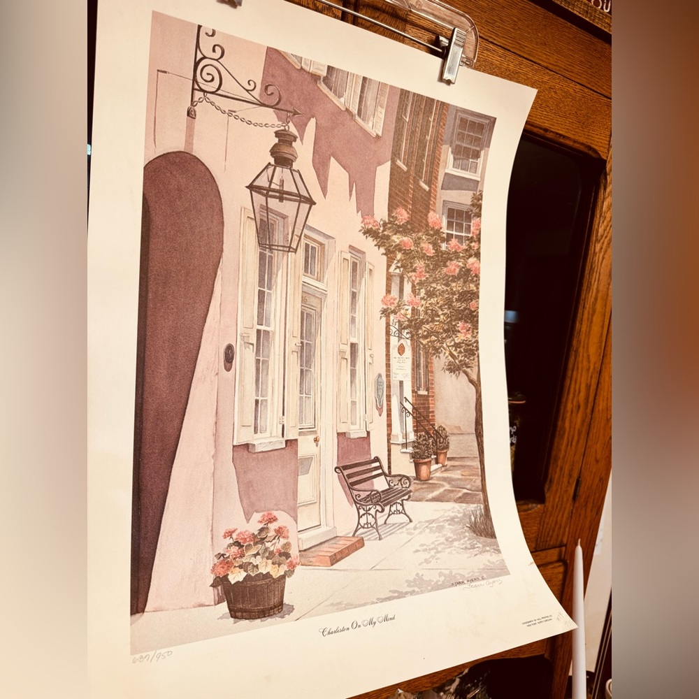 VTG 1988 Starr Ayers Charleston On My Mind Art Litho Print - Picture 2 of 11